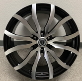 24" Borghini  B33-M Wheel 🌟 24X9.5 +30 6X139.7 🌟 C.B 78.1 Black & Machined Rim